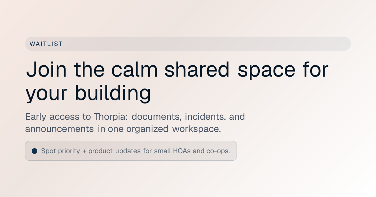 Join the Thorpia waitlist